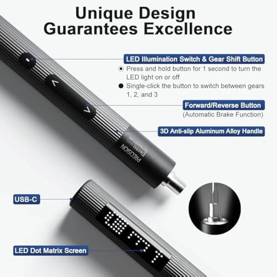 Precision Electric Screwdriver Set - 36 in 1 Mini Rechargeable Battery Power Repair Tool Kit
