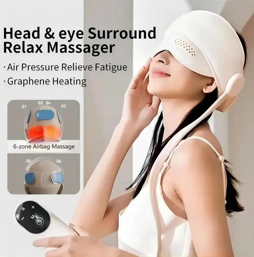 Air Pressure Head Massager | Electric Eye Massager | Stress Relief - DukkaTech